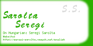 sarolta seregi business card